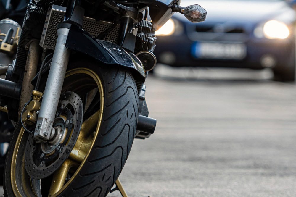 Motorcycle before crash with car in Norristown resident